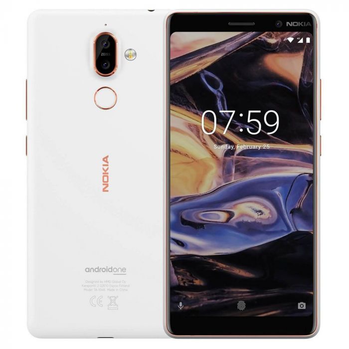 Nokia 7 Plus, valkoinen